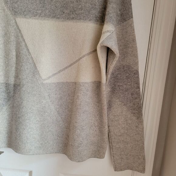 Vince Geometric Wool Sweater S - Picture 4 of 7